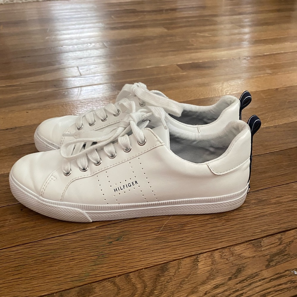 COPY - Tommy Hilfiger white leather tennis shoes
